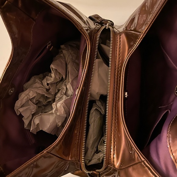 Coach Vinyl Bronze Purse - Picture 4 of 4